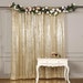 Champagne Glitz Sequin Backdrop, Photo Booth Backdrop Sequin Drapes, Wedding Sequin Photo Background With Rod Pocket - 8FTx8FT 