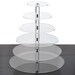 6 Tier | 20' Clear Cupcake Stand, Acrylic Glass Cake Stand Riser, Round Display Stand for Cakes, Cupcake Holder, Wedding Sweet Stand 