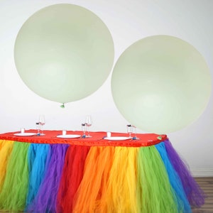 2 Pack - 32&quot; Pastel Mint Balloons, Latex Balloons, Matte Color Helium Balloons, Party Balloons