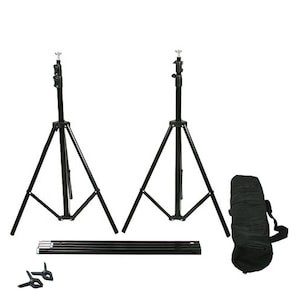 8ftx10ft | DIY Crossbar Adjustable Backdrop Stand with Free Clips, Wedding Backdrop Photo booth Stand, Backdrop Frame, Background Stand