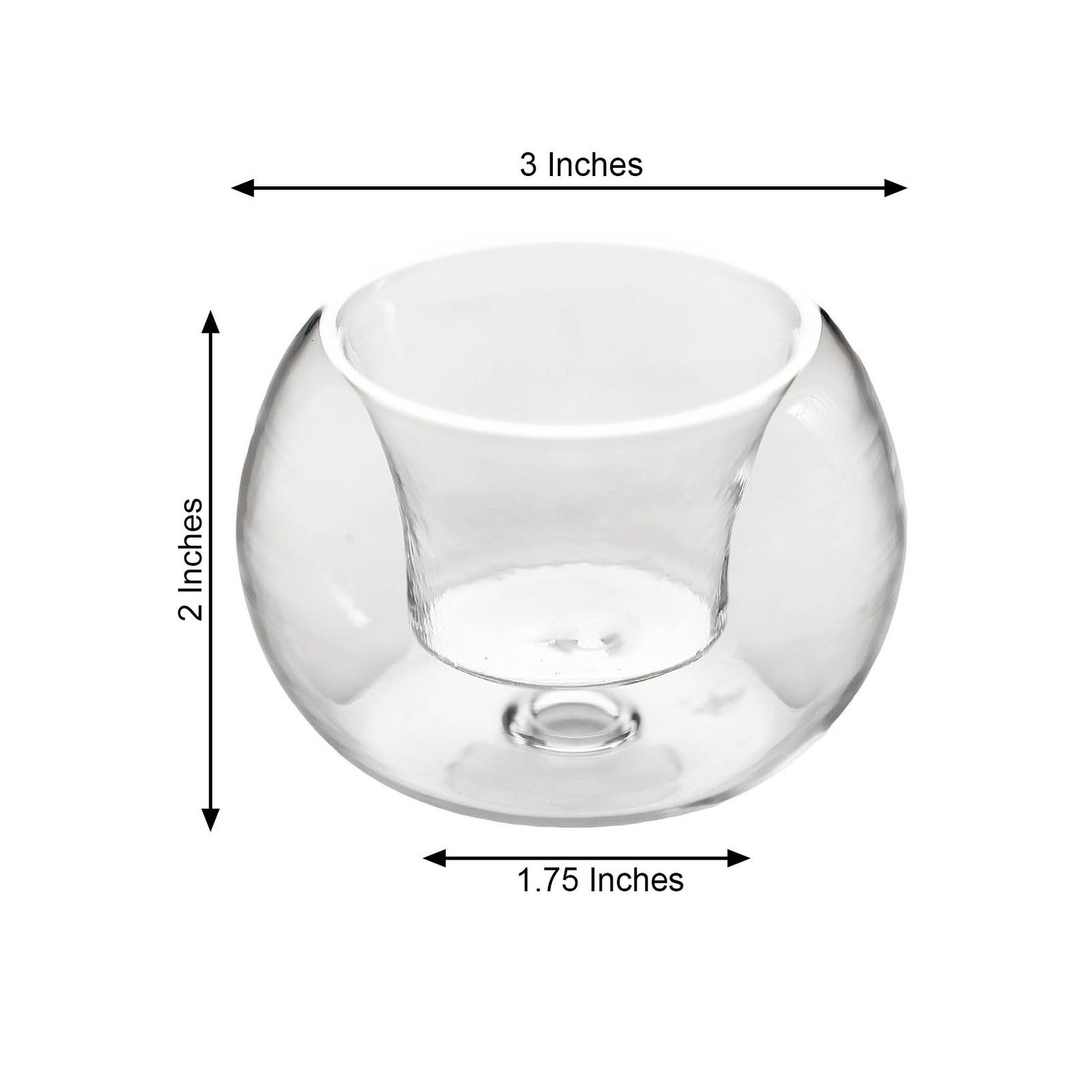 3'' Glass Crystal Globe Candle Holder Set Votive Etsy