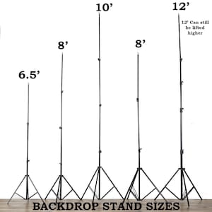 8ftx10ft | DIY Crossbar Adjustable Backdrop Stand with Free Clips, Wedding Backdrop Photo booth Stand, Backdrop Frame, Background Stand