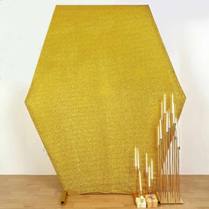 8ft Gold Wedding Arch Backdrop Cover, Photography Backdrop, Photobooth, Photo Backrop, Gender Reveal, Baby Shower Backdrop