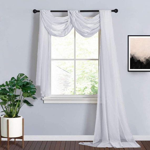 Scarf valances sales for living room