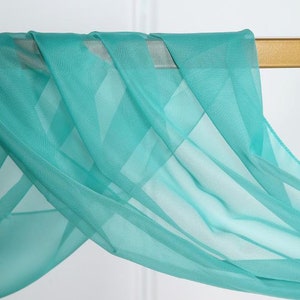 Sheer Organza Curtain Panels, Window Scarf Valance, Curtains for Living ...