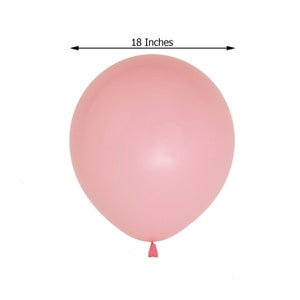 10 Pack - 18" Pastel Blush Helium Latex Balloons - Matte Color Round ...