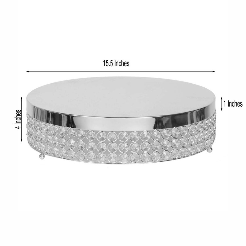 15 Silver Cake Stand Crystal Metal Cake Stand Cake Etsy