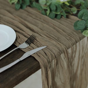 10FT Gauze Cheesecloth Table Runner,  Boho Wedding Arbor, Rustic Wedding Arch Cheesecloth, Draping Gauze - Natural
