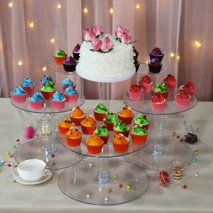 6 Tier Clear Cake Stand, Acrylic Cake Stand Riser, Display Stand for Cakes, Food Display, Cupcake Holder, Wedding Sweet Stand, Cupcake Stand