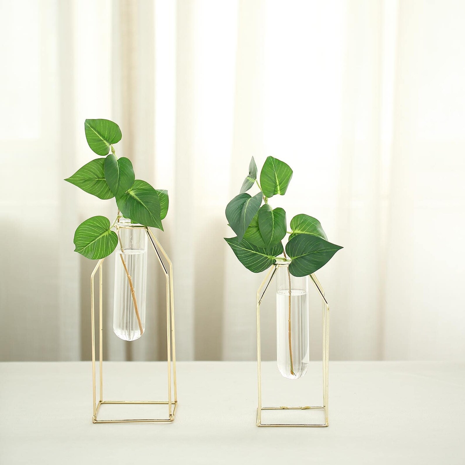 2 Pack Geometric Metal Flower Vase Rack Holders Geometric Etsy
