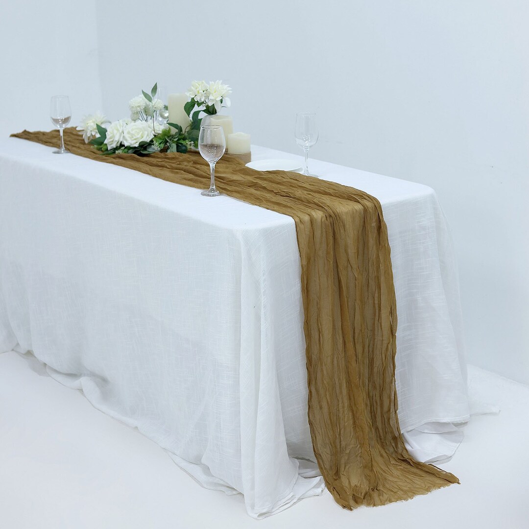 10FT Gauze Cheesecloth Table Runner, Boho Wedding Arbor, Rustic Wedding Arch Cheesecloth
