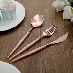 Modern Rosé Flatware Set