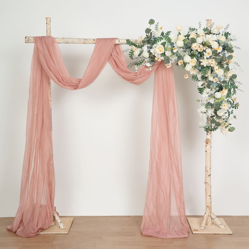 7.5ft Natural Birch Wood Wedding Arch, Square Backdrop Stand, Photography Stand, Rustic Wedding Arbor Decor, Wedding Backdrop, Ceremony Arch