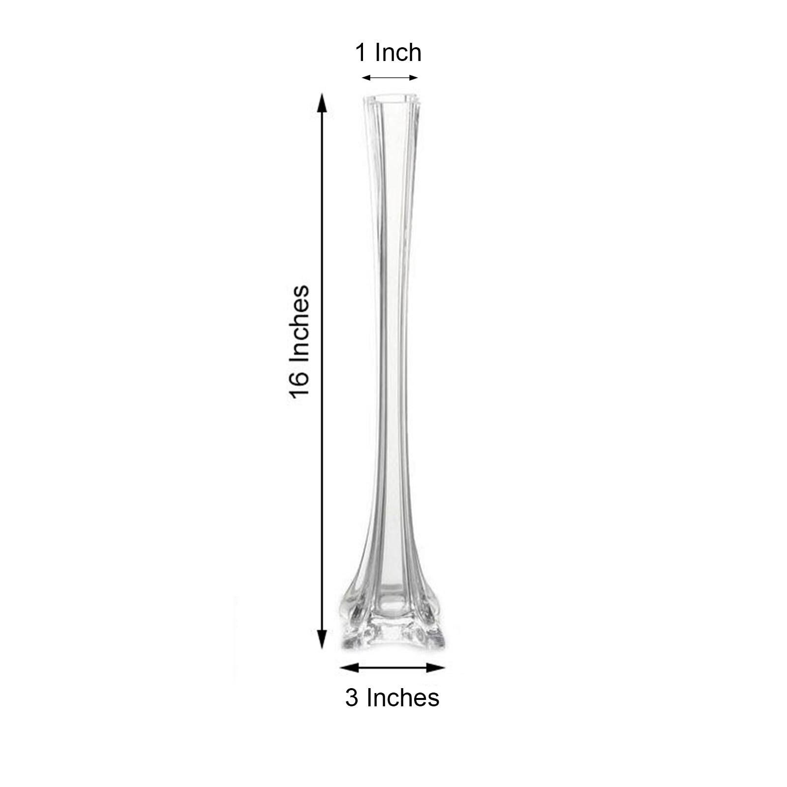  LACrafts 16 Glass Eiffel Tower Vases - 12 Pack - Clear : Home  & Kitchen