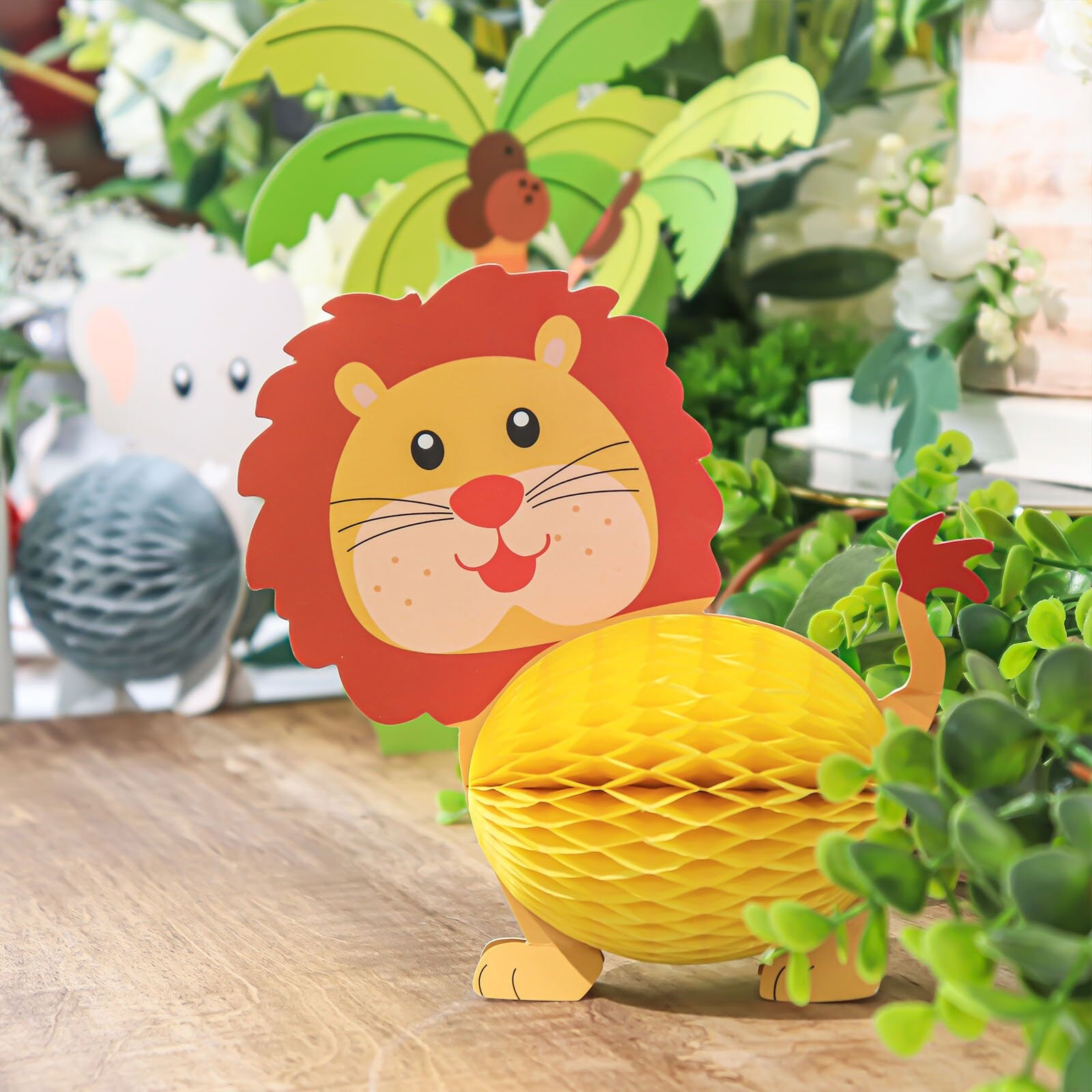 Distaratie Jungle Safari Animals Honeycomb Centerpieces 3D Table Dec Distaratie Jungle Safari Animals Honeycomb Centerpieces 3D Table Dec