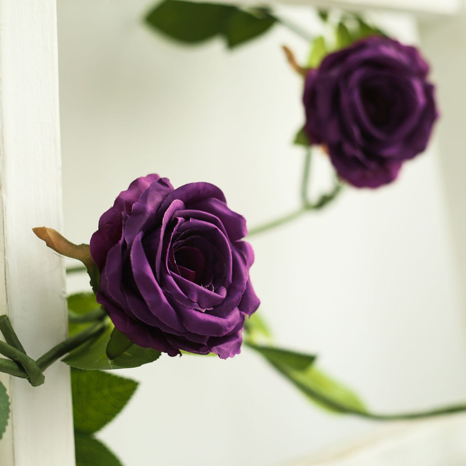 6FT Purple Silk Rose Vine Real Touch Rose Garland Hanging Etsy