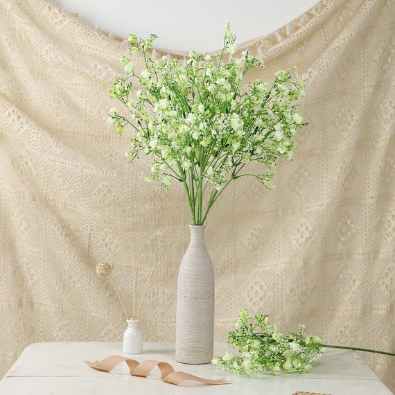 27 Baby's Breath Artificial Flowers, Gypsophila Silk Flower Stem