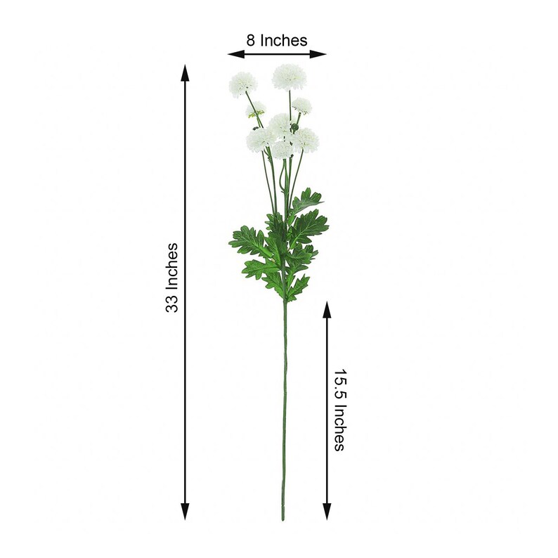 33 Ivory Silk Chrysanthemums Pompom Chrysanthemum Etsy