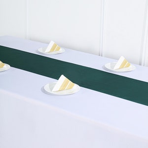 Satin Table Runner, Hunter Emerald Green Wedding Table Runner - 12&quot;x108&quot;