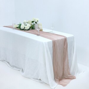 10FT Gauze Cheesecloth Table Runner,  Boho Wedding Arbor, Rustic Wedding Arch Cheesecloth, Draping Gauze - Beige