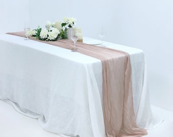 10FT Gauze Cheesecloth Table Runner,  Boho Wedding Arbor, Rustic Wedding Arch Cheesecloth, Draping Gauze - Beige