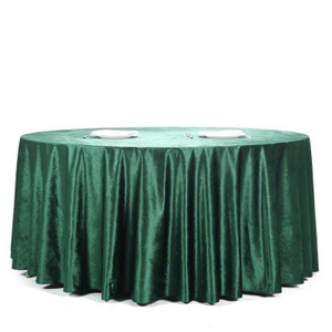 120 Velvet Round Tablecloth Hunter Emerald Green - Etsy