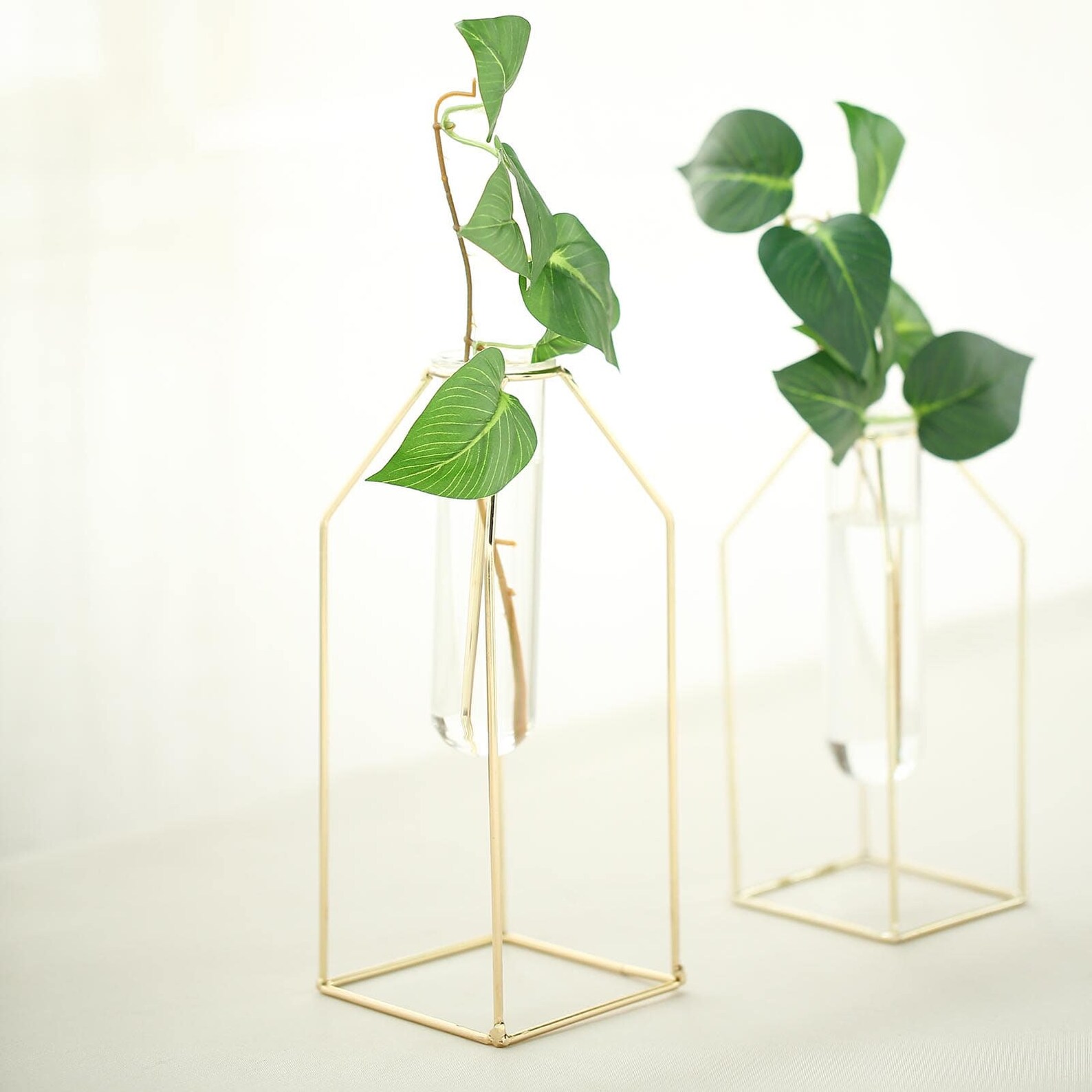 2 Pack Geometric Metal Flower Vase Rack Holders Geometric Etsy