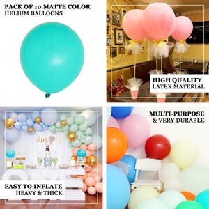 10 Pack - 18" Pastel Burgundy Helium Latex Balloons - Matte Color Round Balloons - Etsy