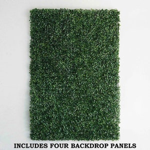 4 Grass Panels, Grass Backdrop, Wedding Backdrop, Baby Shower Backdrop, Wall Mat | Artificial Boxwood Hedge Small Leaves Faux