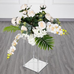 16&quot; Clear Acrylic Pedestal Riser, Acrylic Display Stand, Floral and Centerpiece Riser, Wedding Plinth, Showcase Stand