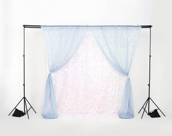 8ftx10ft | Triple Crossbar Adjustable Backdrop Stand Kit, 3-in-1 Metal Photo Booth Background Support Stand