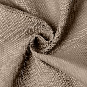 120" Taupe Premium Faux Linen Round Tablecloth, Wrinkle Resistant Table Cloth, Rustic Wedding ...