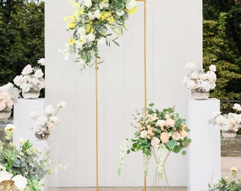 6.5ft Slim Gold Wedding Arch, Metal Backdrop Stand, Rectangular Floral Frame, Display Frame, Photo Booth Stand, Ceremony Arch, Wedding Decor