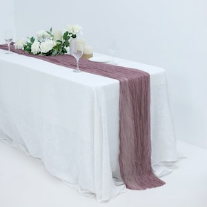 10FT Gauze Cheesecloth Table Runner,  Boho Wedding Arbor, Rustic Wedding Arch Cheesecloth, Draping Gauze - Violet