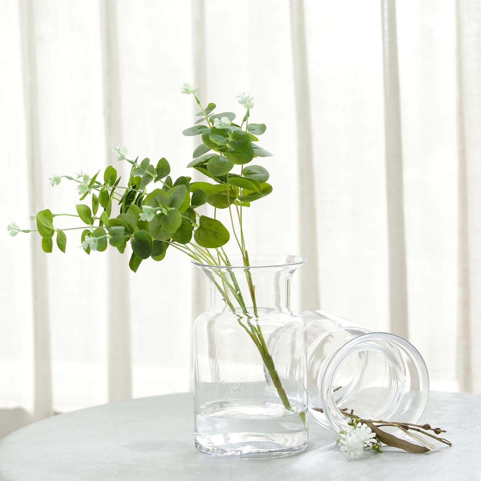 11 Glass Vase Flower Vase Flared Neck Glass Vase Etsy