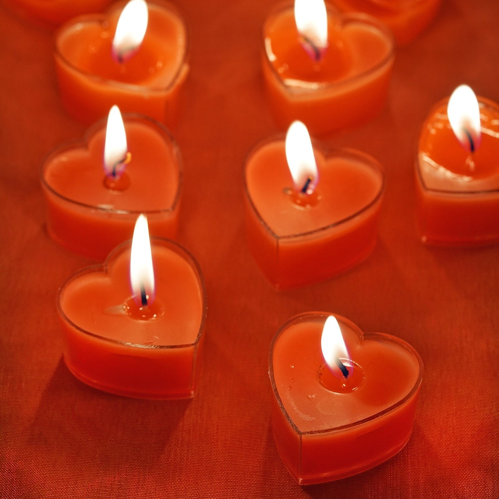 Juego De Velas Románticas En Forma De Corazón Rojo De 50 Piezas, Mode de  Mujer