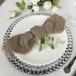 24&quot;x19&quot; Cheesecloth Napkins, Cotton Gauze Dinner Napkins, Gauze Napkins, Dinner Napkins For Table Decor, Wedding Decor - 5 Pack | Natural