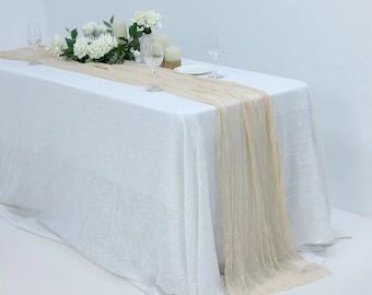10FT Gauze Cheesecloth Table Runner,  Boho Wedding Arbor, Rustic Wedding Arch Cheesecloth, Draping Gauze - Cream