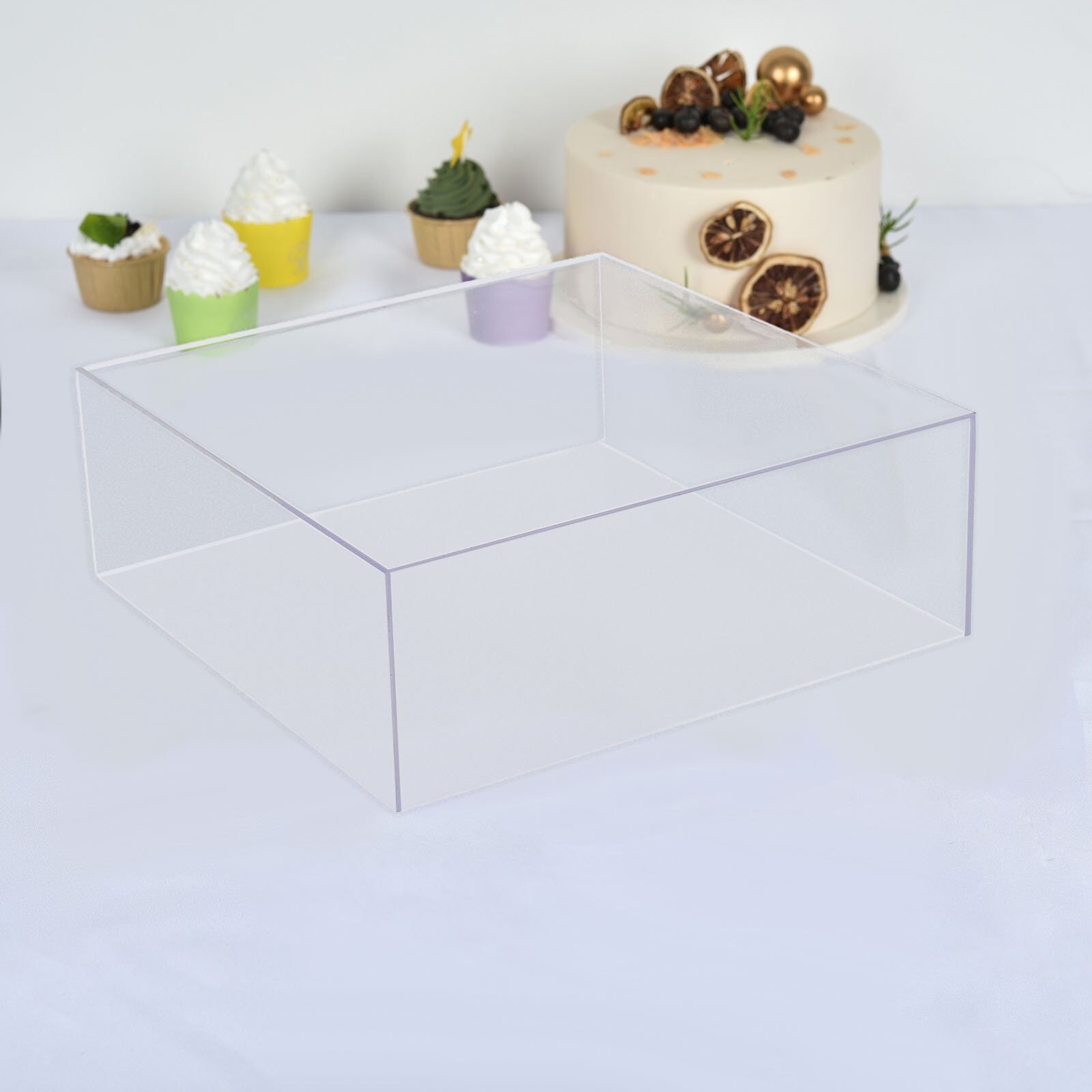 14x14 Clear Acrylic Cake Box Stand Transparent Etsy