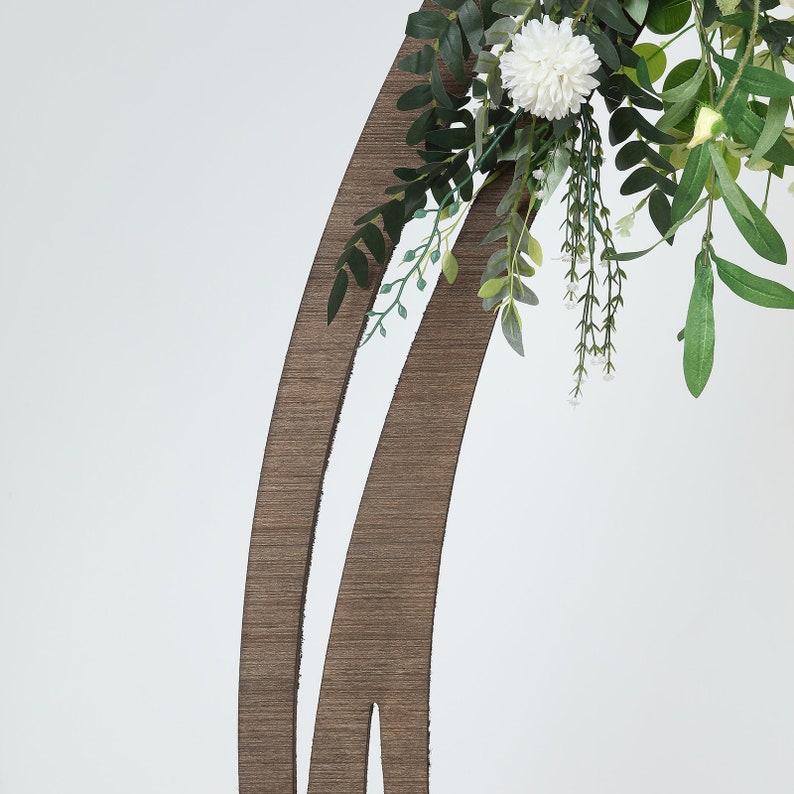 8ft Natural Brown Wood Wedding Arch, Ceremony Arch, DIY Round Boho Backdrop Stand, Wooden Arch, Rustic Photo Backdrop Stand, Farmhouse Decor