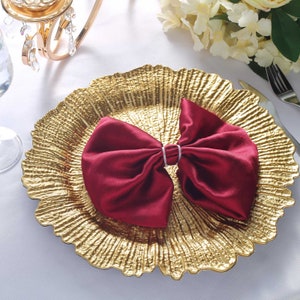 13&quot; Gold Reef Plastic Charger Plates, Plate Chargers, Round Charger Plates, Dining & Serving, Reception Table, Dinner Party - Set of 6