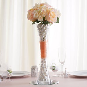 Set of 12 | 15" Clear Glass Vase, Flower Vase, Hour Glass Vase, Decorative Vase for Wedding Centerpiece, Modern Decor, Housewarming Gift