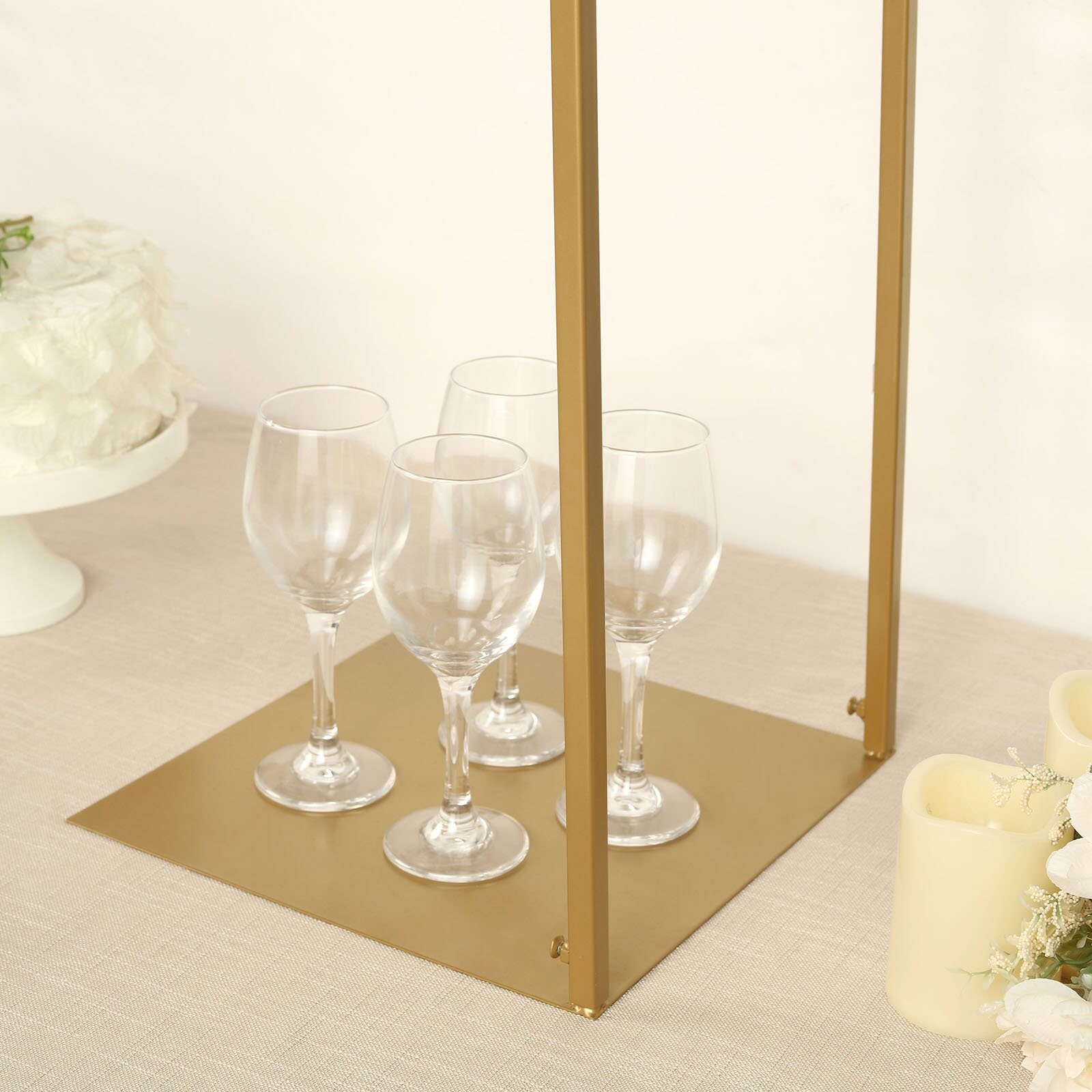 Arche De Table Métallique Réglable 250x123 Cm - Support Pour Décorations, événements, Mariages - 2