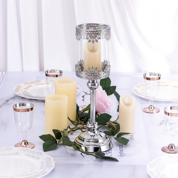 Fireplace circular small plug-in torch hurricane flame long glass tube alcohol lamp main image 1