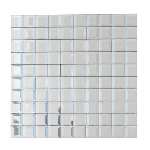 Pack of 10 - 12inch x12inch Silver Peel and Stick Backsplash Tiles, Kitchen Wall Tile Sticker, Mirror Wall Art Deco, Mirror Wall Tiles, Home Decor