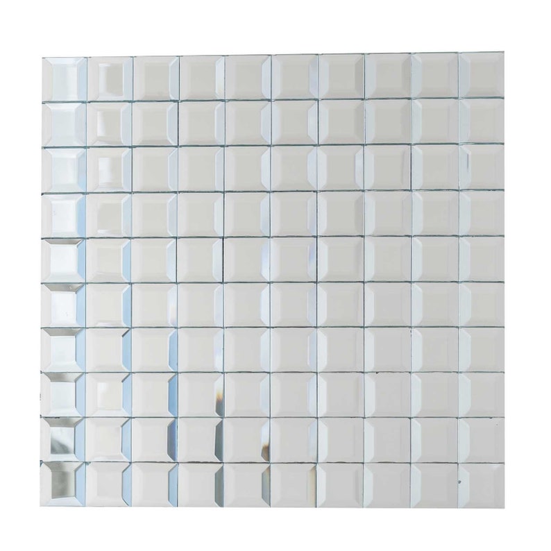 Pack of 10 - 12inch x12inch Silver Peel and Stick Backsplash Tiles, Kitchen Wall Tile Sticker, Mirror Wall Art Deco, Mirror Wall Tiles, Home Decor