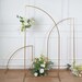 6ft Gold Metal Wedding Arch Chiara Backdrop Stand, Half Moon Floral ...