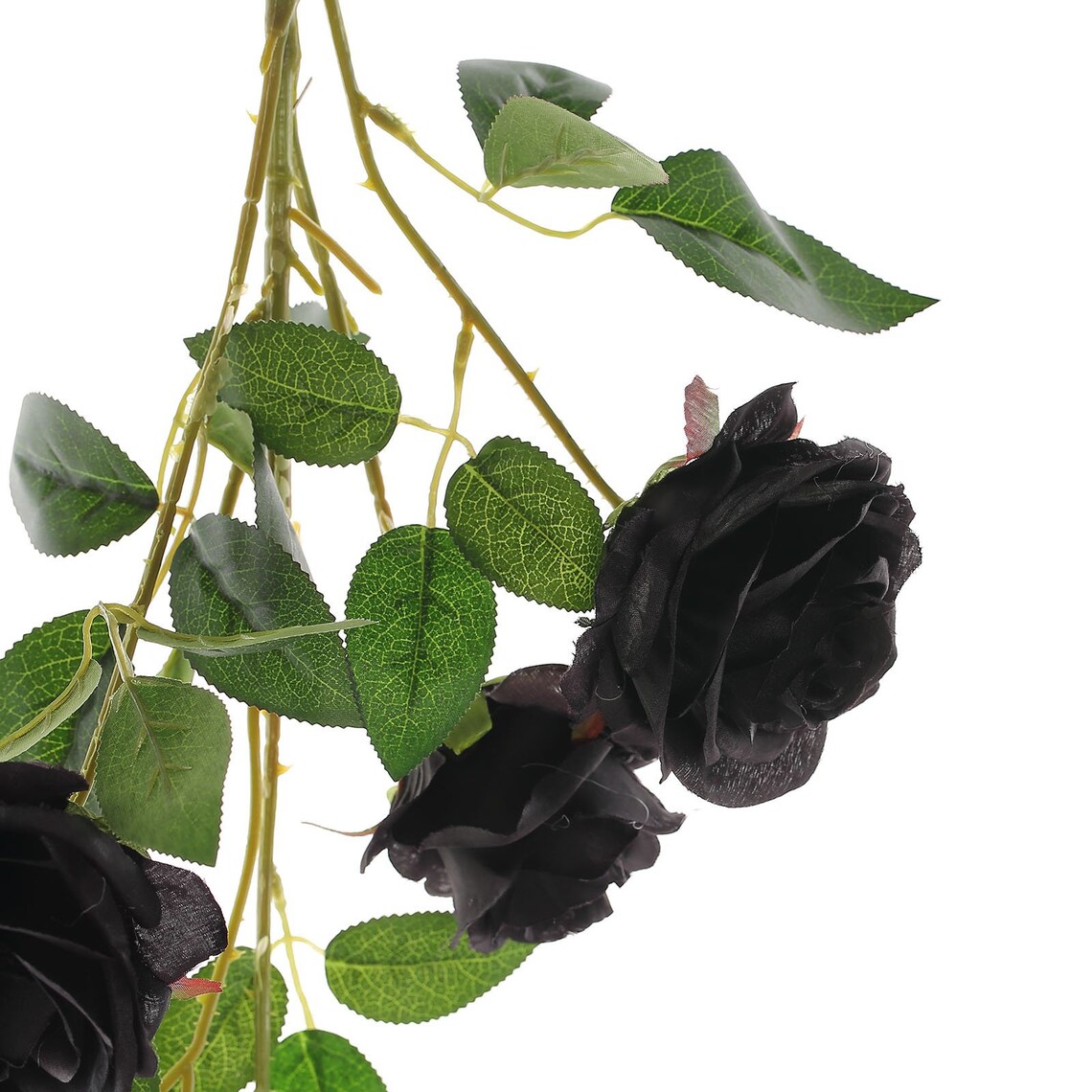 2 Bouquets 33 Black Silk Roses Artificial Flowers Etsy