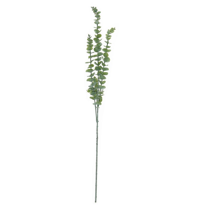 3 Bushes | 30inch Silk Eucalyptus Leaves Spray, Artificial Eucalyptus Leaves, Faux Greenery For Wedding - Frosted Green