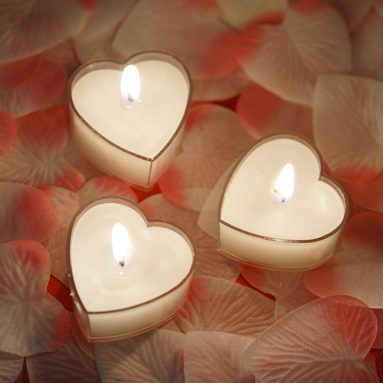 9 Packs Heart Shape Candles Romantic Love Candle Tealight Candles with 200 Piece
